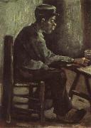 Vincent Van Gogh Peasant Sitting at a Table (nn04) oil painting artist